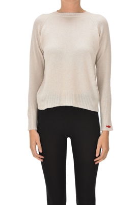 Rounded neckline cashmere pullover