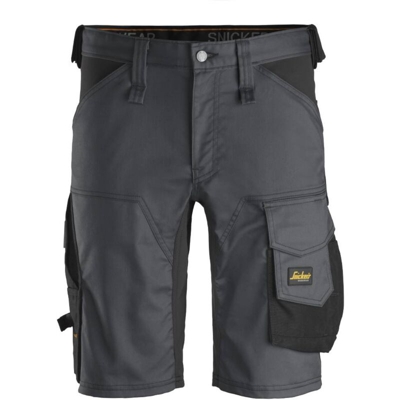 Snickers Workwear - Pantaloni corti stretch – Allround work - Colore: Acciaio, Taglia: 54