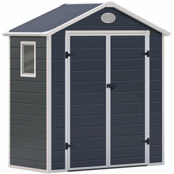 Casetta in Resina Arabela - 1,92 m² Esterni 102x188x225 cm Antracite/Bianco - Gardiun precio