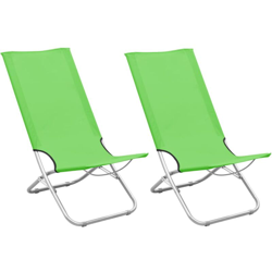 Sedie da Spiaggia Pieghevoli 2 pz Verdi in Tessuto - Verde - Vidaxl características
