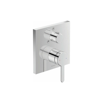 Duravit C.1 Miscelatore monocomando vasca da incasso, rosone quadro, con valvola di commutazione - C15210011010