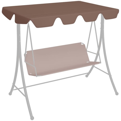 YOUTHUP Baldacchino per Dondolo Giardino Marrone 226x186 cm 270 g/m2 - Marrone