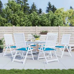 vidaXL Cuscini per Sedie da Giardino 6 pz Blu 50x50x4 cm Tessuto - Blu características