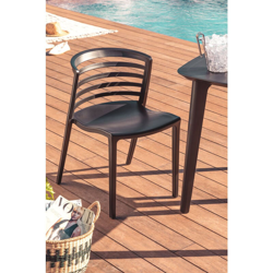 SKLUM Sedia da giardino Mauz Nero Opaco Polipropilene precio