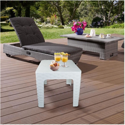 Tavolino Rattan 45x45 cm Colore Marrone TAVOLINO RATTAN CM.45X45 MARRONE | PZ