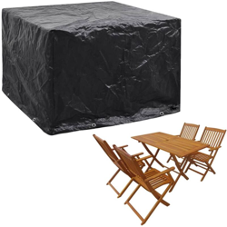 Copertura Arredi Giardino in Polyrattan 8 Occhielli 122x112x98 cm - Nero - Vidaxl en oferta
