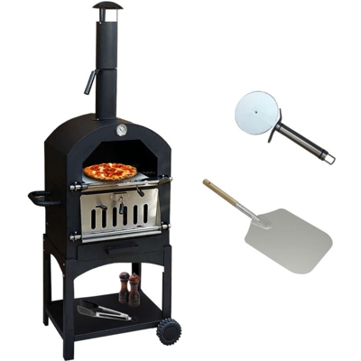 Forno Multifunzione per Pizza, Carne e Pesce in Acciaio Con Pala per Pizza e Cutter - Kukoo