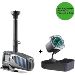 Multipack per laghetto pompa syncra pond 5.0 5000 litri/h + faretto nathur a led sommergibile precio