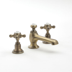 Hudson Reed Elizabeth Rubinetto MIscelatore a 3 Fori per Lavabo con Design a Croce - Colore Oro Spazzolato - 94 x Ø45 x 120mm características