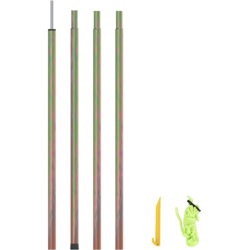 Asta per Parasole a Vela 250 cm Acciaio Zincato - Oro - Vidaxl en oferta