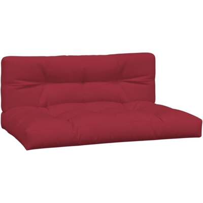 vidaXL Cuscini per Divano su Pallet 2 pz Rosso Vino - Rosso