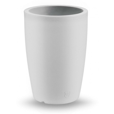 Vaso rotondo in resina 'Genesis' h. 50 cm. Bianco