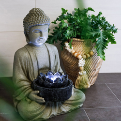 Fontana da interno Buddha LED. Fontana ornamentale. Fontana da giardino 230V 101402 precio