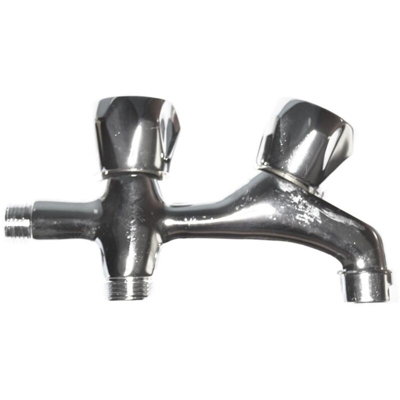 Rubinetto per lavatrice al cromo da 1/2' a doppia elettroerosione - Chrome