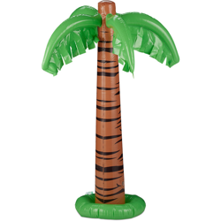 Relaxdays - Palma Gonfiabile, Originale Decorazione da Piscina, Gonfiabile, Accessorio Estivo, H: 80 cm, Verde-Marrone precio