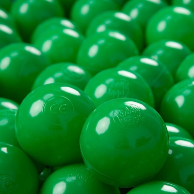 KiddyMoon 100 ∅ 7CM Palline Morbide Colorate Per Piscina Bambini Fatto In EU, Verde - verde