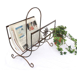 DanDiBo Porta-giornali Art. 169 in Metallo 37 cm Porta-Giornale Tavolinetto Cesto per giornali en oferta