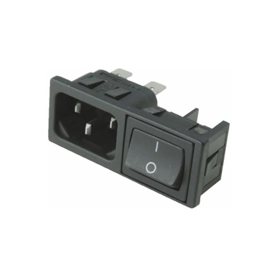 Prise VDE et interrupteur 0/1 rectangulaire