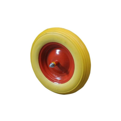 Ruota per carriuole PU giallo interasse 11cm Alte 06805 en oferta