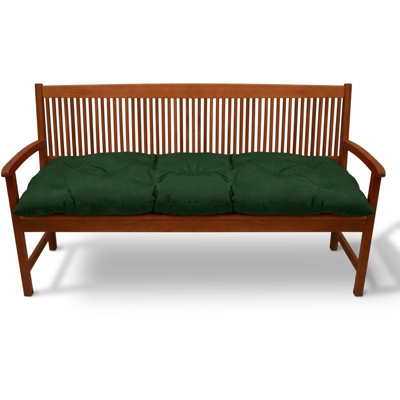 Beautissu Cuscino per panche Flair BK soffice e Comodo - per panchine da Giardino e dondoli Verde, 120x50x10cm