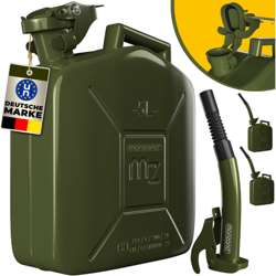 Tanica per benzina 3 x5 L staffa di sicurezza Certificazione-UN Metallo Diesel Carburante Bidone Contenitore - Monzana en oferta