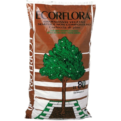 Corteccia Di Pino Marittimo Francese Ecorflora In Busta 80 Lt.