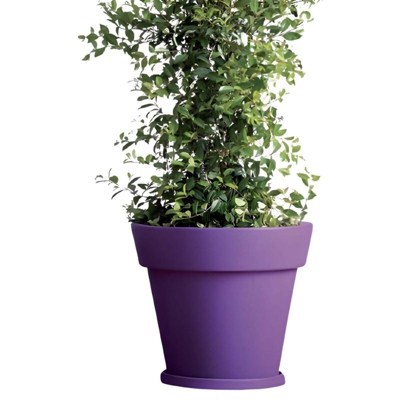 Vaso Begonia In Resina Tondo H45 Viola Ø 50Cm