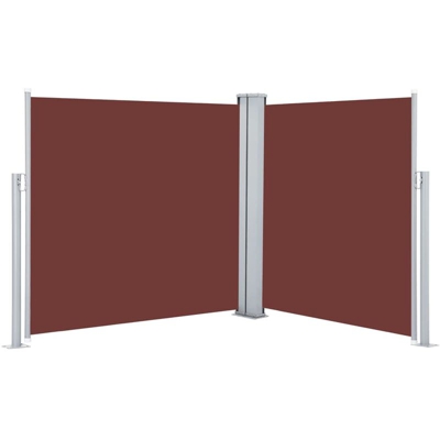 Tenda da Sole Laterale Retrattile Marrone 120x600 cm - Marrone - Youthup