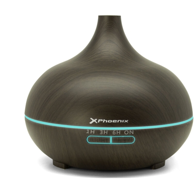 Umidificatore a ultrasuoni phoenix zen o2 - 400ml - silenzioso - fino a 6 ore - led 7 colori - telecomando