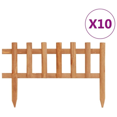 vidaXL Bordature per Prato 10 pz in Legno di Abete 4,4 m