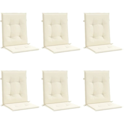 vidaXL Cuscini per Sedie da Giardino 6 pz Crema 100x50x4 cm - crema características