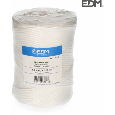 Filo di rafia 600/1 bobina 400gm / 220mts bianco 87815 - EDM