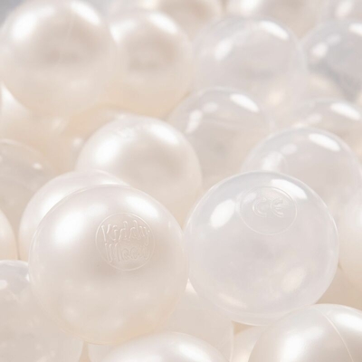 700 ? 7CM Palline Morbide Colorate Per Piscina Bambini Fatto In EU, Perla/Trasparente - perla/trasparente - Kiddymoon