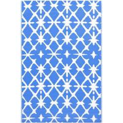 vidaXL Tappeto da Esterni Blu e Bianco 190x290 cm in PP precio