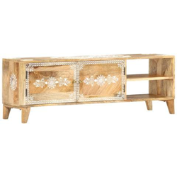 Mobile Porta Tv 120x30x40 Cm In Legno Massello Di Mango en oferta