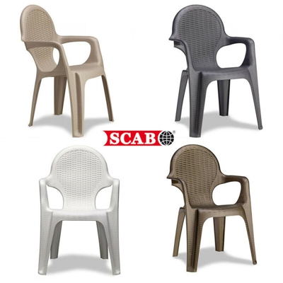 Poltrona intrecciata bronzo 6 pezzi