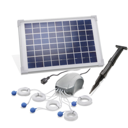 Aeratore solare per stagno 10W. Pompa di aerazione da 120l/h a 5 uscite per stagno da giardino esotec 101887 precio