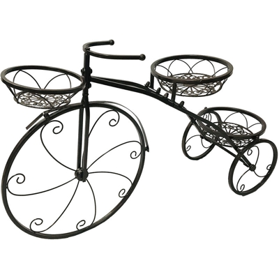 Supporto per piante per scale per fiori supporto per fiori a forma di bici per piantare metallo 52 * 41 * 8 cm