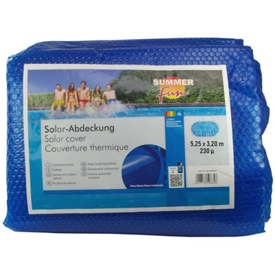 Copertura Solare per Piscina Ovale 525x320 cm in PE Blu - Blu - Summer Fun