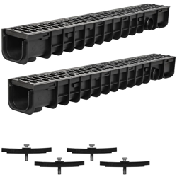 2M Grondaia di drenaggio Grondaia scanalata in ghisa Grondaia a pavimento Grondaia da cantiere Grondaia per pioggia C250 en oferta