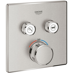 Termostato Grohe Grohe Grohtherm SmartControl con due valvole di intercettazione, colorazione: super acciaio - 29124DC0 en oferta
