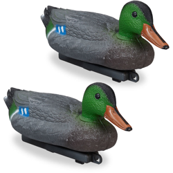 Set da 2 Anatre da Stagno, Galleggiante, in Plastica, Resistente alle Intemperie, Decorazione da Giardino, Colorato en oferta