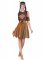 Costume indiana a frange marroni per donna