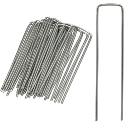 Picchetti per il Terreno, Set da 25, Antiruggine, Punte Smussate, Telo Antiradice, L:15 cm, Argento características