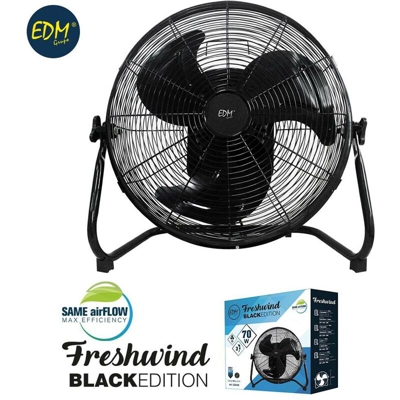 Edm Grupo - Ventilatore industriale oscillante ø45cm 70w serie nera EDM 33948