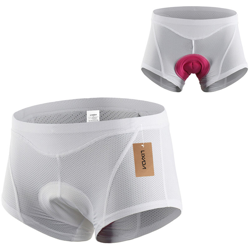Lixada Intimo bici da donna Intimo 3D con imbottitura in gel Slip da bicicletta MTB Pantaloncini da ciclismo intimo da ciclismo,modello: L Bianco precio