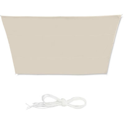 Relaxdays - Tenda a Vela Trapezoidale, Idrorepellente, Anti UV, Corde di Supporto, Terrazza e Giardino, 3x5,5x4x4m, Beige