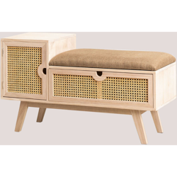 Panca in legno con stile Ralik Madera de Paulownia Legno Naturale - Sklum características