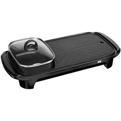 Augienb - 2 in 1 Barbecue elettrico padella grill cuoco 50cm