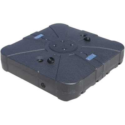 Outsunny Base Ombrellone da Giardino Riempibile con Acqua e Sabbia 4 Rotelle Max. 125 Kg, Nero, 84x84x19cm